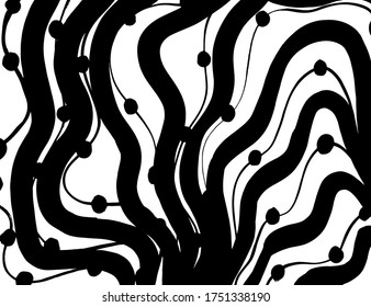 Grunge style. Abstract texture. Background. Brush pattern. White and black vector.