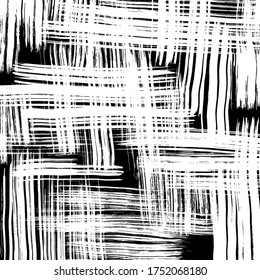 Estilo Grunge. Textura abstracta. Antecedentes. Patrón de pincel. Vector blanco y negro.