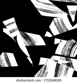 Grunge style. Abstract texture. Background. Brush pattern. White and black vector.