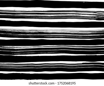 Estilo Grunge. Textura abstracta. Antecedentes. Patrón de pincel. Vector blanco y negro.