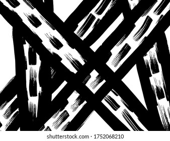 Grunge style. Abstract texture. Background. Brush pattern. White and black vector.