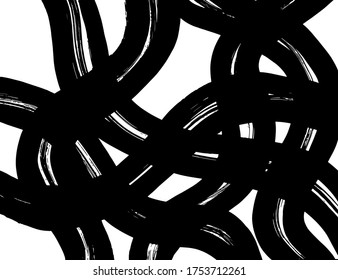 Estilo Grunge. Textura abstracta. Antecedentes. Patrón de pincel. Vector blanco y negro.