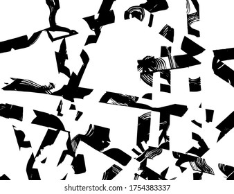 Estilo Grunge. Textura abstracta. Antecedentes. Patrón de pincel. Vector blanco y negro.