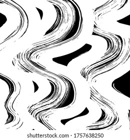 Grunge style. Abstract texture. Background. Brush pattern. White and black vector.
