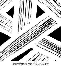 Grunge style. Abstract texture. Background. Brush pattern. White and black vector.
