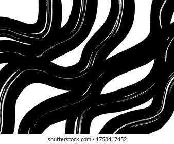 Grunge style. Abstract texture. Background. Brush pattern. White and black vector.