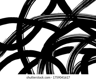 Grunge style. Abstract texture. Background. Brush pattern. White and black vector.