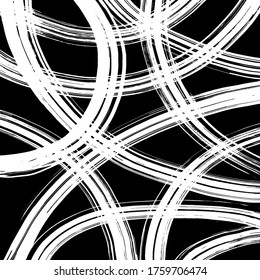 Grunge style. Abstract texture. Background. Brush pattern. White and black vector.