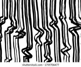 Estilo Grunge. Textura abstracta. Antecedentes. Patrón de pincel. Vector blanco y negro.