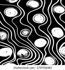 Grunge style. Abstract texture. Background. Brush pattern. White and black vector.