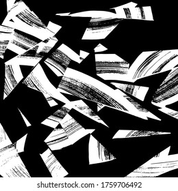 Estilo Grunge. Textura abstracta. Antecedentes. Patrón de pincel. Vector blanco y negro.