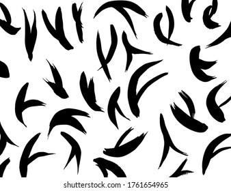 Grunge style. Abstract texture. Background. Brush pattern. White and black vector.