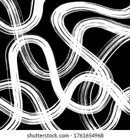 Grunge style. Abstract texture. Background. Brush pattern. White and black vector.