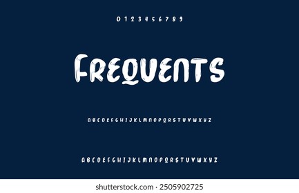 Grunge style alphabet, calligraphy font, modern brush writing, and hand-drawn alphabet.