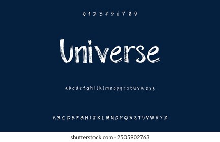 Grunge style alphabet, calligraphy font, modern brush writing, and hand-drawn alphabet.