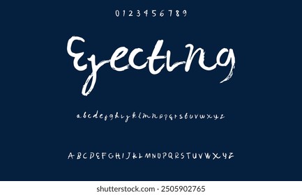 Grunge style alphabet, calligraphy font, modern brush writing, and hand-drawn alphabet.