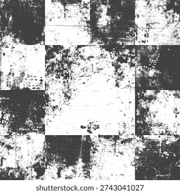 Grunge style artistic background. Black and white abstract page set universal