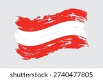 Grunge style Austria  flag with dry brush style for republic day and independence day greeting