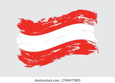 Grunge style Austria  flag with dry brush style for republic day and independence day greeting