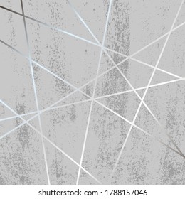 Grunge style background with silver low poly design