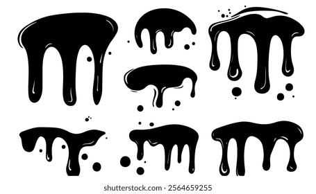 Grunge Style Bold Ink Dripping Pattern