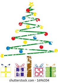 Grunge style christmas background
