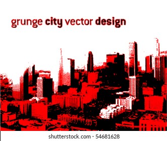 grunge style city design (VECTOR)