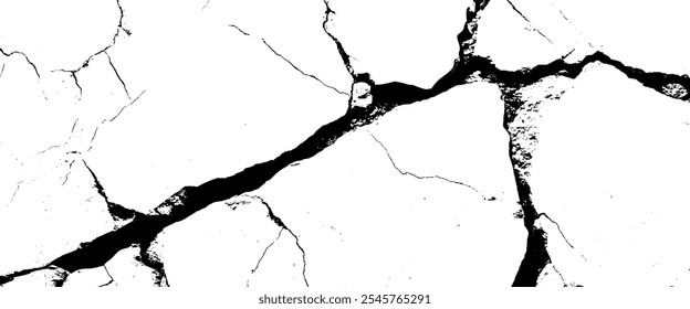 textura rachada estilo grunge com padrão rachado para plano de fundo abstrato.	