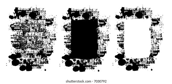 grunge style design elements. vector illustration.