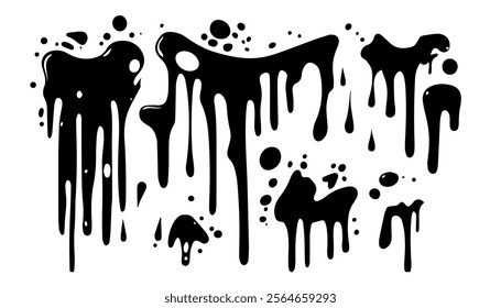 Grunge Style Dripping Paint Graphics