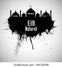 Grunge style Eid Mubarak background