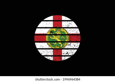 Bandera estilo Grunge del Alderney. Se utilizará para los gráficos de camisetas, la impresión, el afiche y el fondo.
