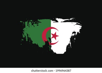 Grunge Style Flag of the Algeria. It will be used t-shirt graphics, print, poster and Background.