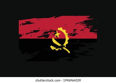Grunge Style Flag of the Angola03. It will be used t-shirt graphics, print, poster and Background.