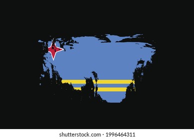 Grunge Style Flag of the Aruba03. It will be used t-shirt graphics, print, poster and Background.