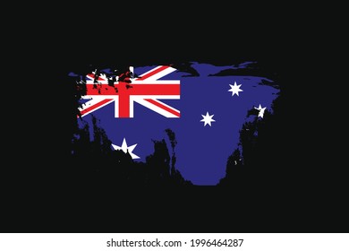 Grunge Style Flag of the Australia. It will be used t-shirt graphics, print, poster and Background.