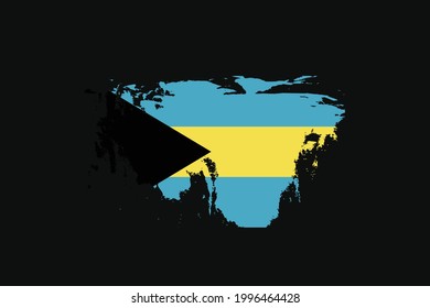 Grunge Style Flag of the Bahamas. It will be used t-shirt graphics, print, poster and Background.