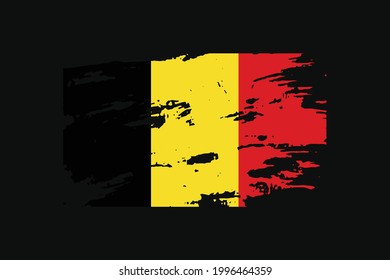 Grunge Style Flag of the Belgium. It will be used t-shirt graphics, print, poster and Background.