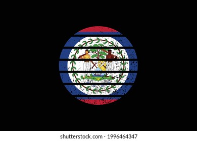 Bandera estilo Grunge de Belice. Se utilizará para los gráficos de camisetas, la impresión, el afiche y el fondo.