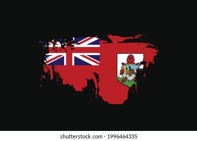 Grunge Style Flag of the Bermuda. It will be used t-shirt graphics, print, poster and Background.