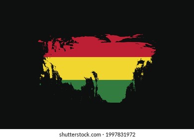 Grunge Style Flag der Bolivien. Es wird verwendet T-Shirt Grafiken, Druck, Poster und Hintergrund.