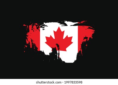 Grunge Style Flag of the Canada. It will be used t-shirt graphics, print, poster and Background.