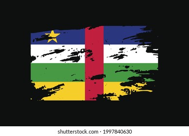 Grunge Style Flag of the Central African Republi. It will be used t-shirt graphics, print, poster and Background.