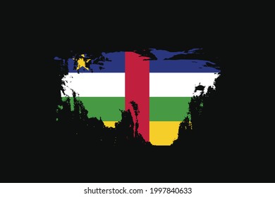 Grunge Style Flag of the Central African Republi. It will be used t-shirt graphics, print, poster and Background.