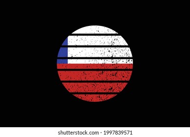 Grunge Style Flag of the Chile. It will be used t-shirt graphics, print, poster and Background.