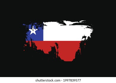 Grunge Style Flag of the Chile. It will be used t-shirt graphics, print, poster and Background.