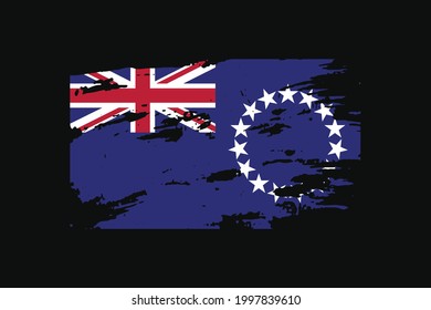 Grunge Style Flag of the Cook Island. It will be used t-shirt graphics, print, poster and Background.