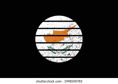 Grunge Style Flag of the Cyprus. It will be used t-shirt graphics, print, poster and Background.