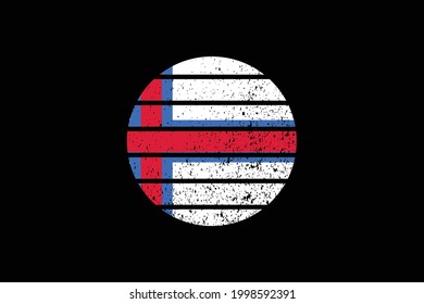 Grunge Style Flag of the Faroe Island. It will be used t-shirt graphics, print, poster and Background.