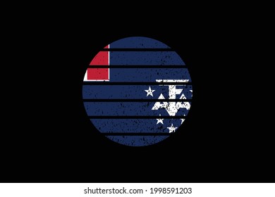 Grunge Style Flag of the French Southern and Antarctic Lands. It will be used t-shirt graphics, print, poster and Background.